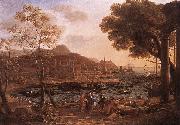 Claude Lorrain Harbour Scene with Grieving Heliades dfg oil on canvas
